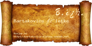 Bartakovics Életke névjegykártya